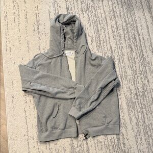 Gray Zip-Up Hoodie
